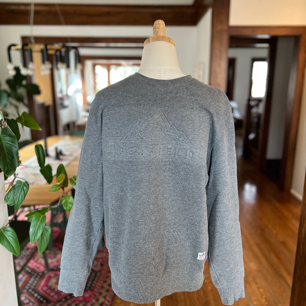 Penfield Sweater Mens Medium Pullover Sweatshirt Crew Neck Grey